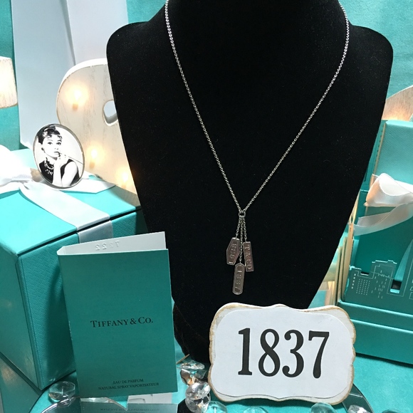 TIFFANY & CO. ELEMENTS DANGLE 1837 NECKLACE - 16"